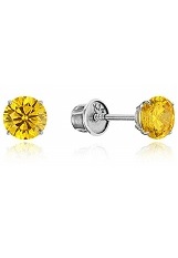 beautiful minuscule cubic zirconia baby birthstone earrings